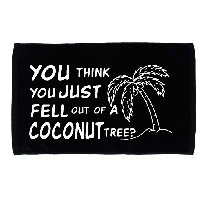 Funny Coconut Tree Kamala Harris Political Humor Microfiber Hand Towel