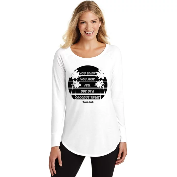 Funny Coconut Tree Kamala Harris Political Humor Women's Perfect Tri Tunic Long Sleeve Shirt