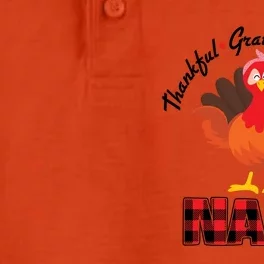 Funny Cute Thankful Grateful Blessed Nana Turkey Thanksgiving Dry Zone Grid Performance Polo