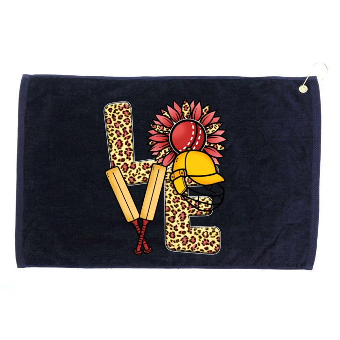 Funny Cricket T Shirts Plus Size, Love Cricket Leopard Sunflower Sports Ball Grommeted Golf Towel