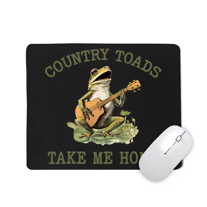 Funny Country Toads Take Me Home Vintage Graphic Mousepad