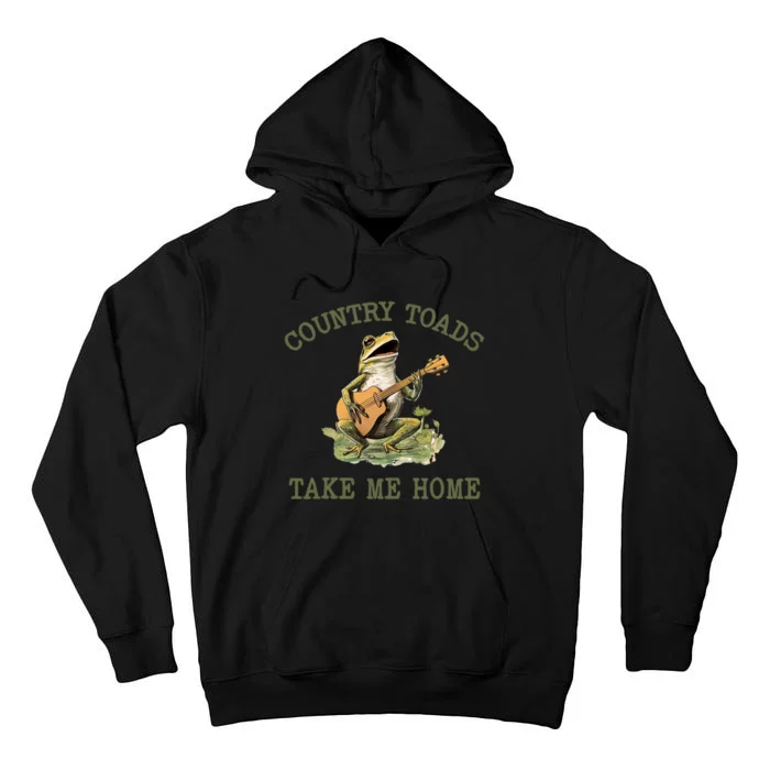 Funny Country Toads Take Me Home Vintage Graphic Tall Hoodie