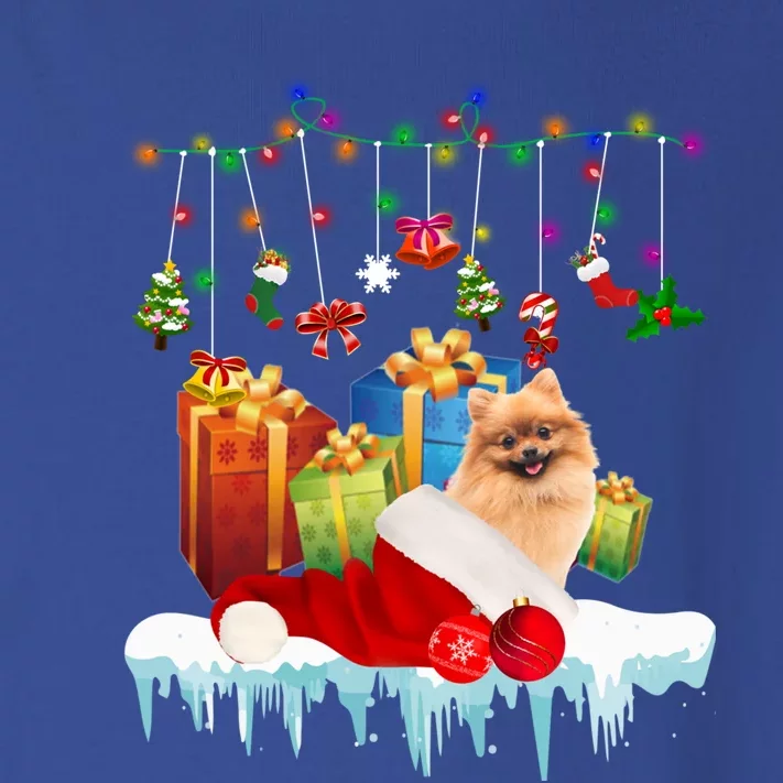 Funny Christmas Tree Pomeranian Lights And Funny Gift Dog Love Meaningful Gift Toddler Long Sleeve Shirt