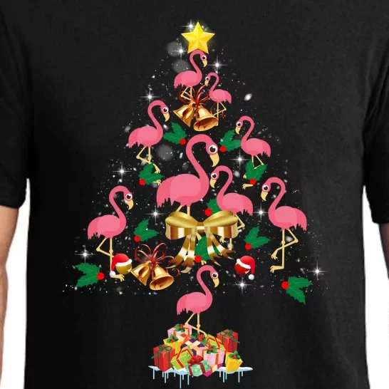 Flamingo Christmas Tree Pajama Set