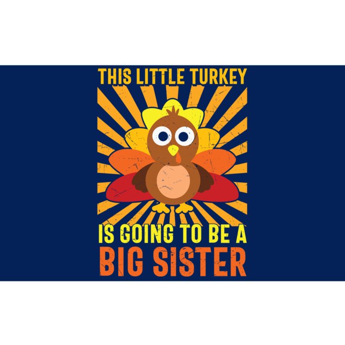 Funny Cute Thanksgiving Little Turkey Going To Be A Big Sister Bumper Sticker