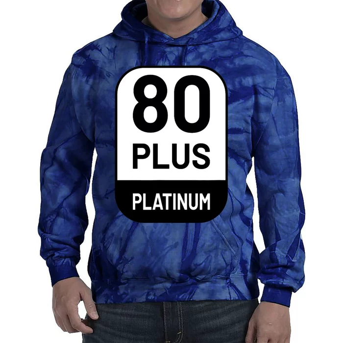 Funny Computer Tech Power Supply Novelty Designed Tie Dye Hoodie