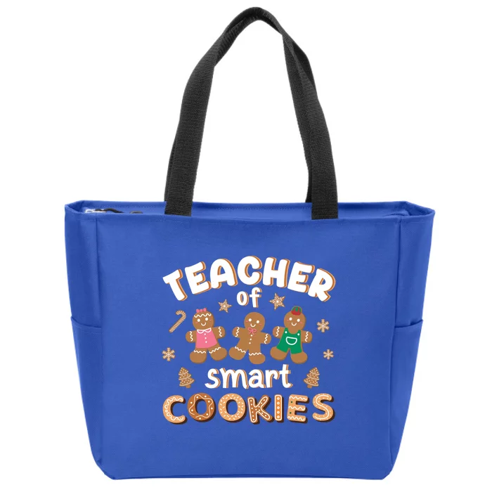 Funny Christmas Teacher Of Smart Cookies Students Xmas Gift Zip Tote Bag