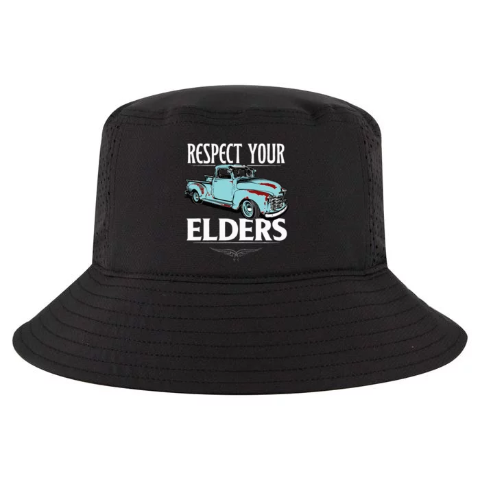 Funny Classic Truck Guy Respect Your Elders Cool Comfort Performance Bucket Hat