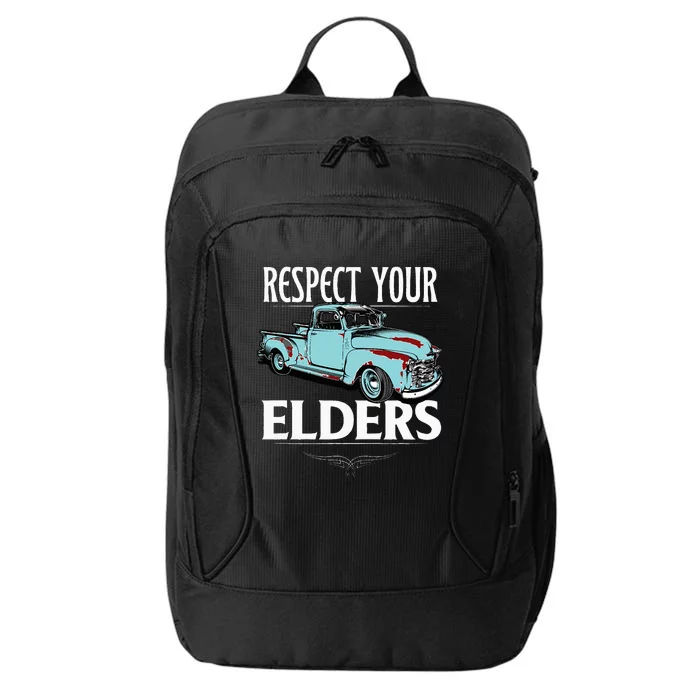 Funny Classic Truck Guy Respect Your Elders City Backpack