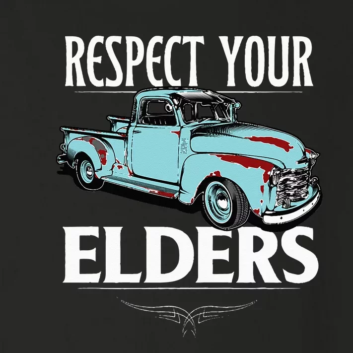 Funny Classic Truck Guy Respect Your Elders Toddler Long Sleeve Shirt