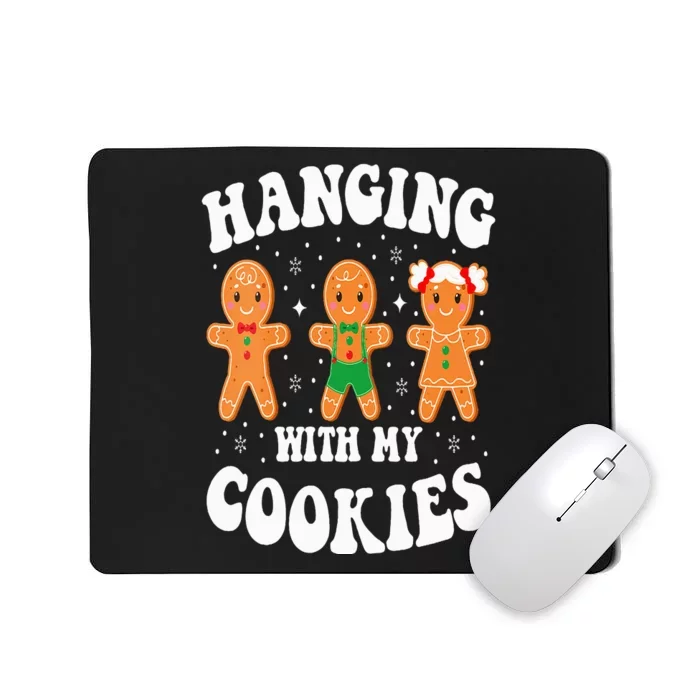 Funny Christmas Teacher Gingerbread Hanging With My Cookies Mousepad