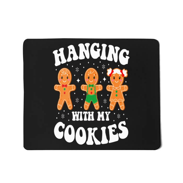 Funny Christmas Teacher Gingerbread Hanging With My Cookies Mousepad