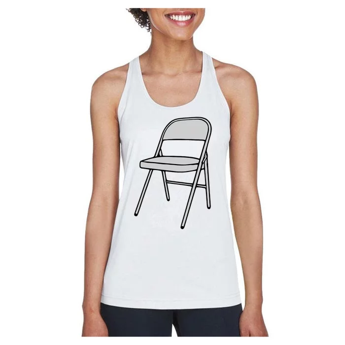 Folding Chair Trending Meme Women's Racerback Tank