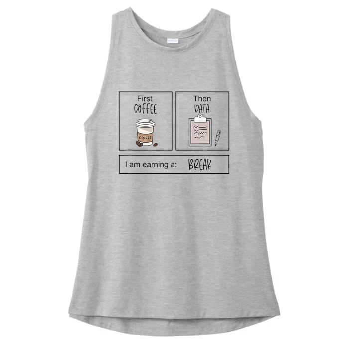 First Coffee Then IEP Teacher SPED Teacher Coffee Lover Gift Ladies Tri-Blend Wicking Tank