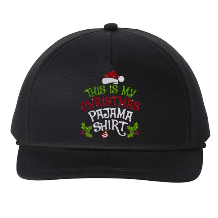 Funny Christmas This Is My Christmas Pajamas Cute Gift Snapback Five-Panel Rope Hat