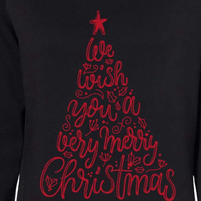 Funny Christmas Tree We Wish You A Merry Christmas Gift Womens California Wash Sweatshirt