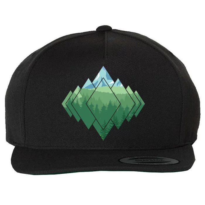 Family Camping Trip Wool Snapback Cap