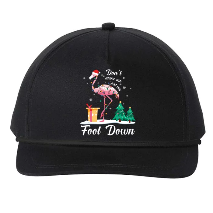 Flamingo Christmas Tree Santa Hat Xmas Light Merry Christmas Gift Snapback Five-Panel Rope Hat