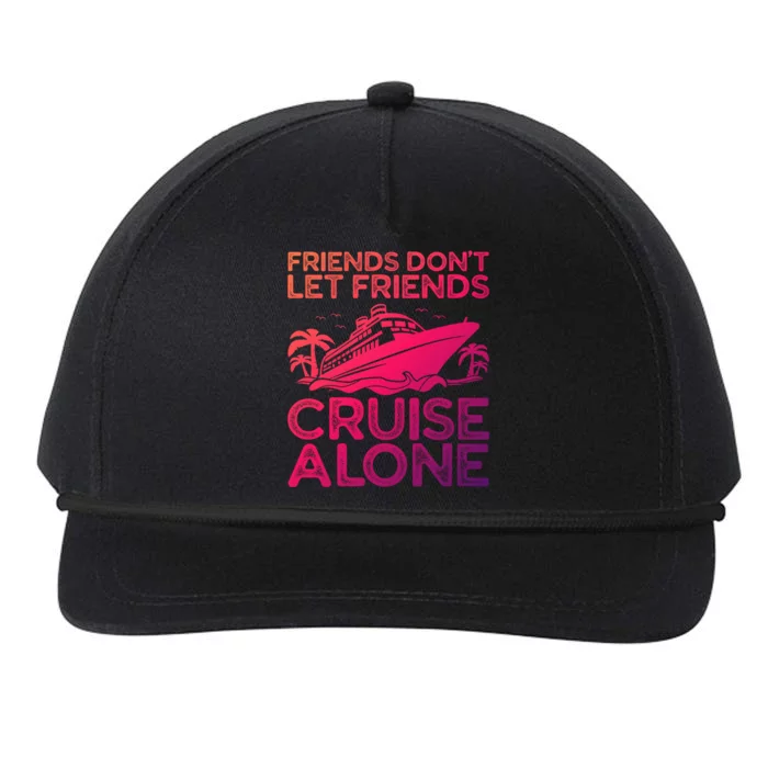 Friends Cruise Trip Summer Vacation Friends Travel Gift Snapback Five-Panel Rope Hat