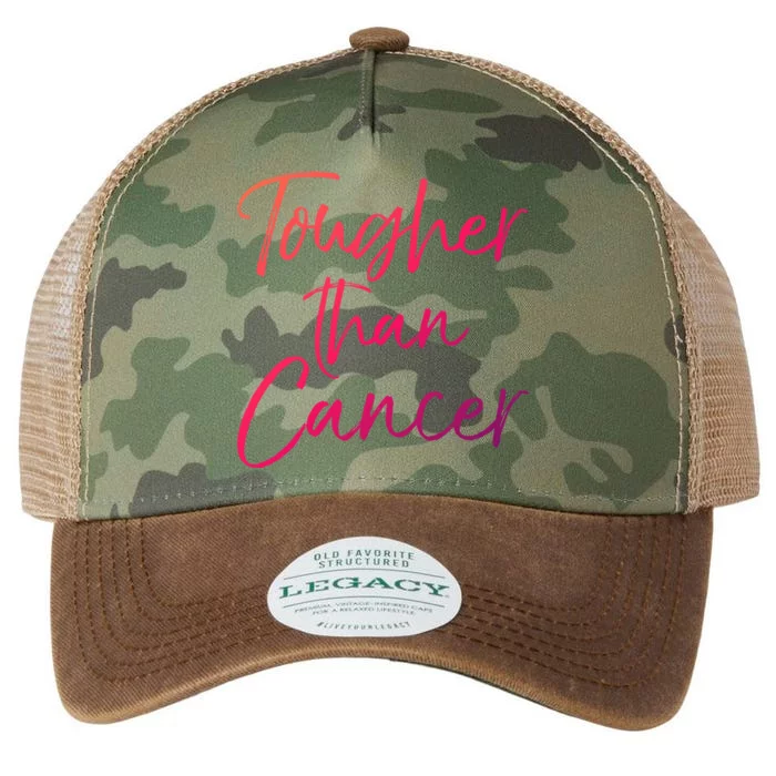 Funny Cancer Treatt Patient Gift Cute Tougher Than Cancer Gift Legacy Tie Dye Trucker Hat