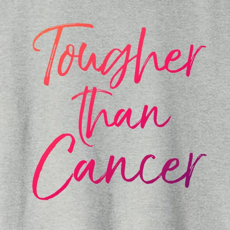 Funny Cancer Treatt Patient Gift Cute Tougher Than Cancer Gift Women's Crop Top Tee