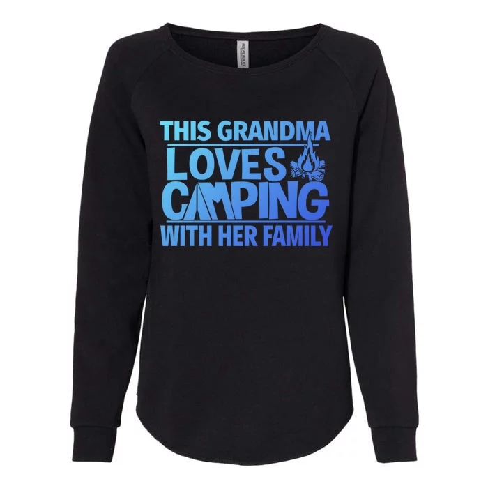 Family Camping Trip Funny Gift This Grandma Loves Camping Womens California Wash Sweatshirt