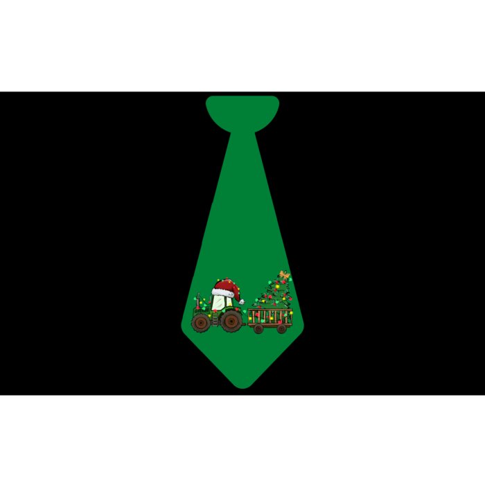 Funny Christmas Tie With Christmas Farm Tractor Tree Lights Bumper Sticker