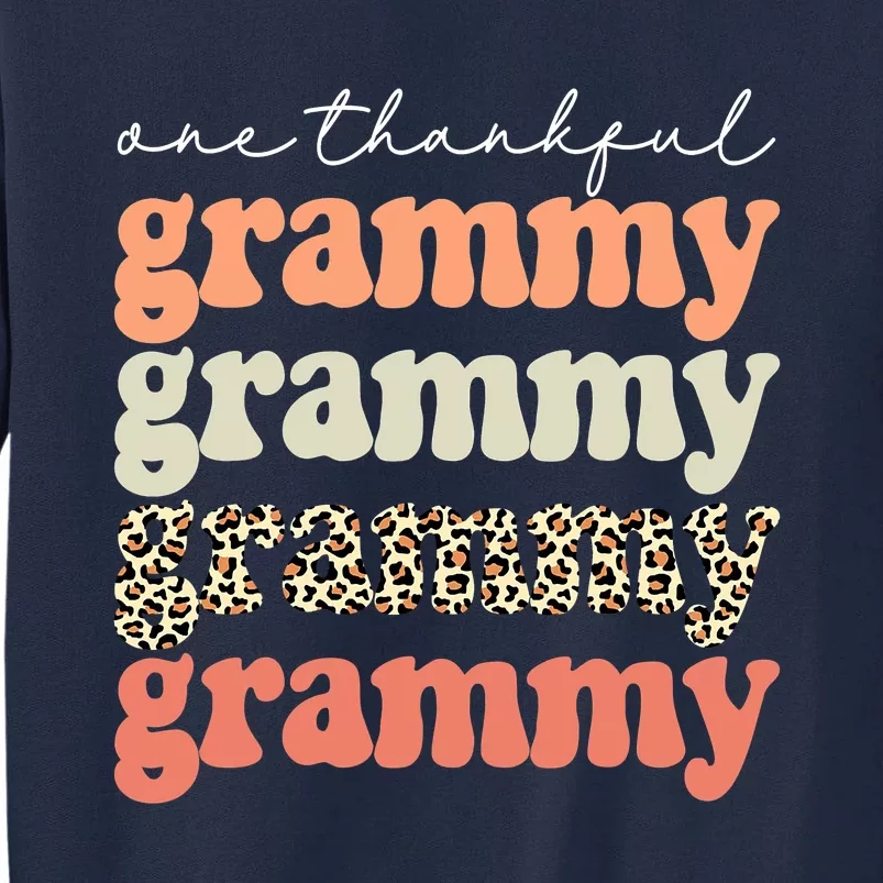 Funny Cute Thanksgiving One Thankful Grammy Autumn Tree Tall Sweatshirt