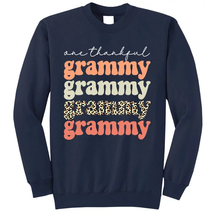 Funny Cute Thanksgiving One Thankful Grammy Autumn Tree Tall Sweatshirt