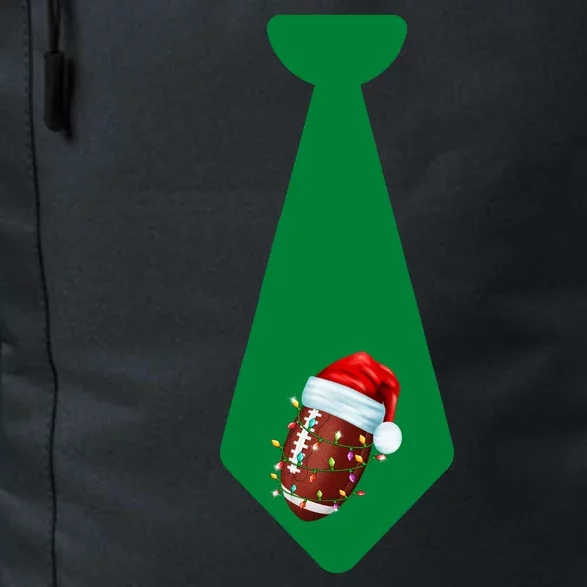 Funny Christmas Tie With Football & Lights For Family Dinner Daily Commute Backpack