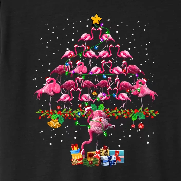 Flamingo Christmas Tree Matching Family Group Pajamas ChromaSoft Performance T-Shirt