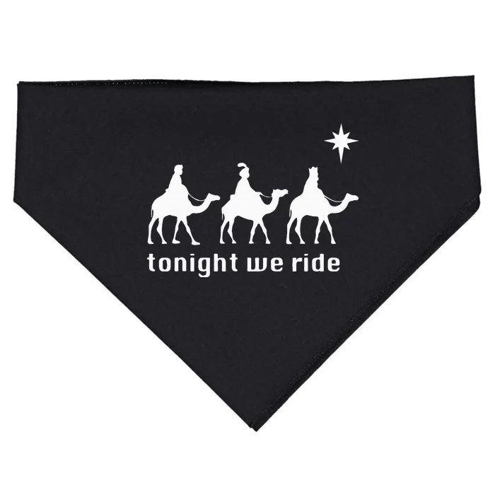 Funny Christmas Tonight We Ride Christmas USA-Made Doggie Bandana