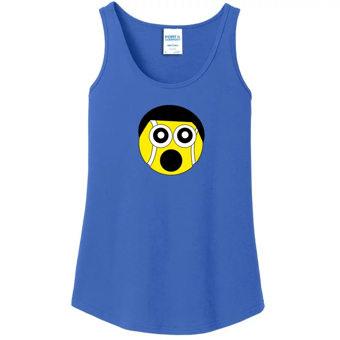 Fun Crazy Tennis Ball Face Ladies Essential Tank