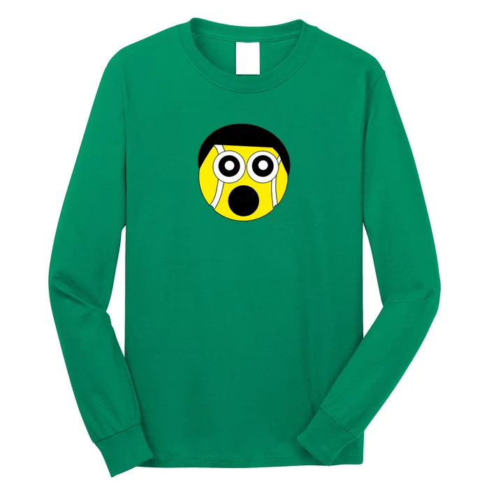 Fun Crazy Tennis Ball Face Long Sleeve Shirt