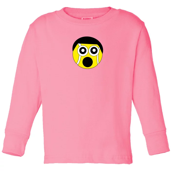 Fun Crazy Tennis Ball Face Toddler Long Sleeve Shirt