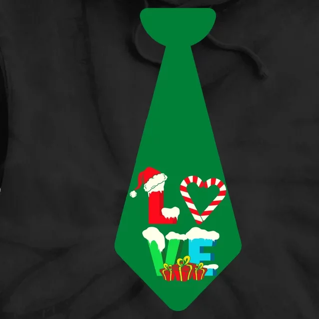 Funny Christmas Tie With Love For Family Dinner Tie Dye Hoodie