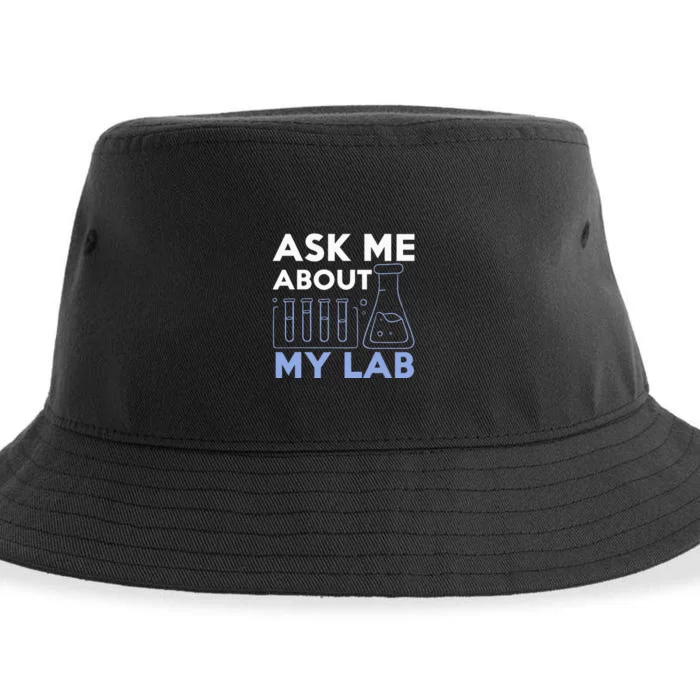 Funny Chemistry Teacher Laboratory Science Student Chemist Sustainable Bucket Hat