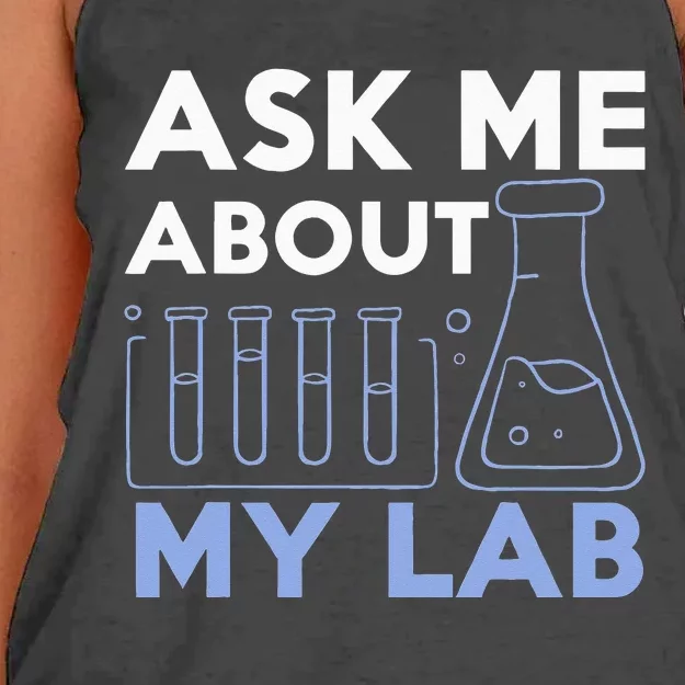 Funny Chemistry Teacher Laboratory Science Student Chemist Women's Knotted Racerback Tank