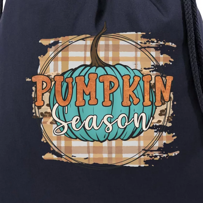 Funny Cute The Season Pumpkin Spice Fall Autumn Halloween Thanksgiving Drawstring Bag