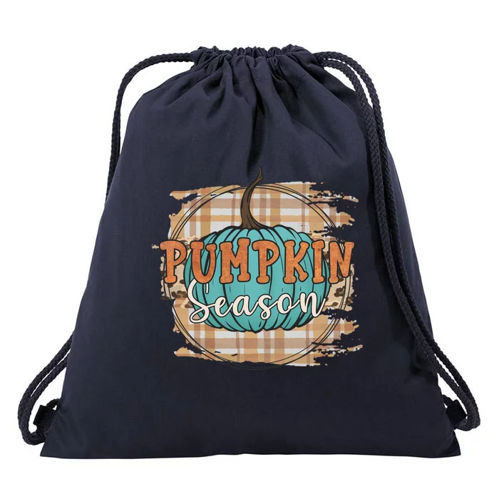 Funny Cute The Season Pumpkin Spice Fall Autumn Halloween Thanksgiving Drawstring Bag