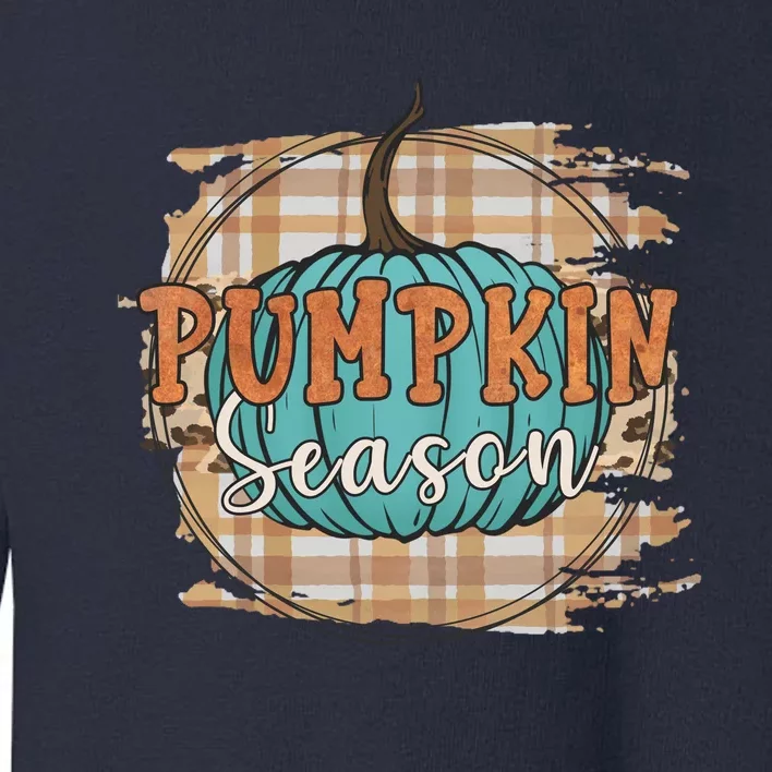 Funny Cute The Season Pumpkin Spice Fall Autumn Halloween Thanksgiving Toddler Sweatshirt