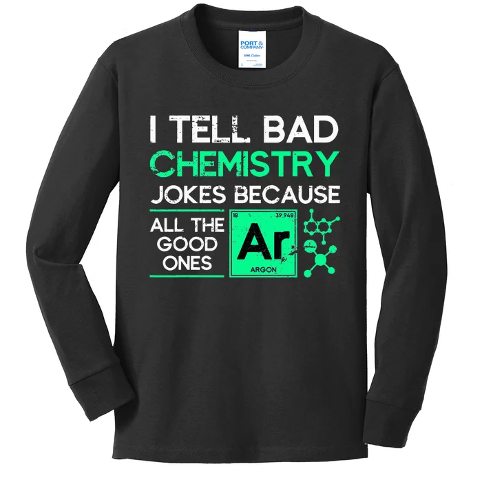 Funny Chemistry Teacher Science Gift Chemistry Kids Long Sleeve Shirt