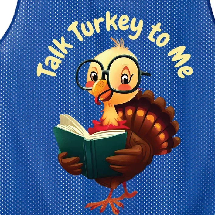 Feathered Conversations Talk Turkey To Me Thanksgiving Meaningful Gift Mesh Reversible Basketball Jersey Tank