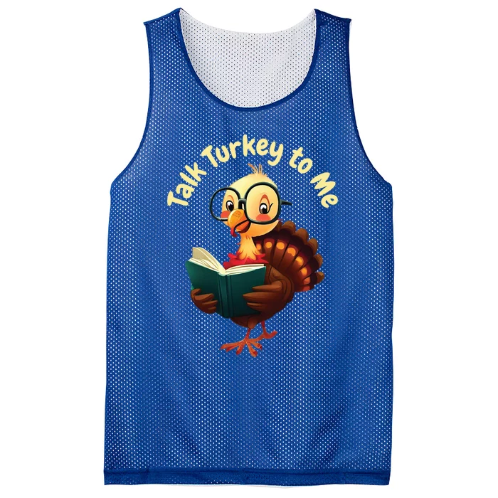 Feathered Conversations Talk Turkey To Me Thanksgiving Meaningful Gift Mesh Reversible Basketball Jersey Tank