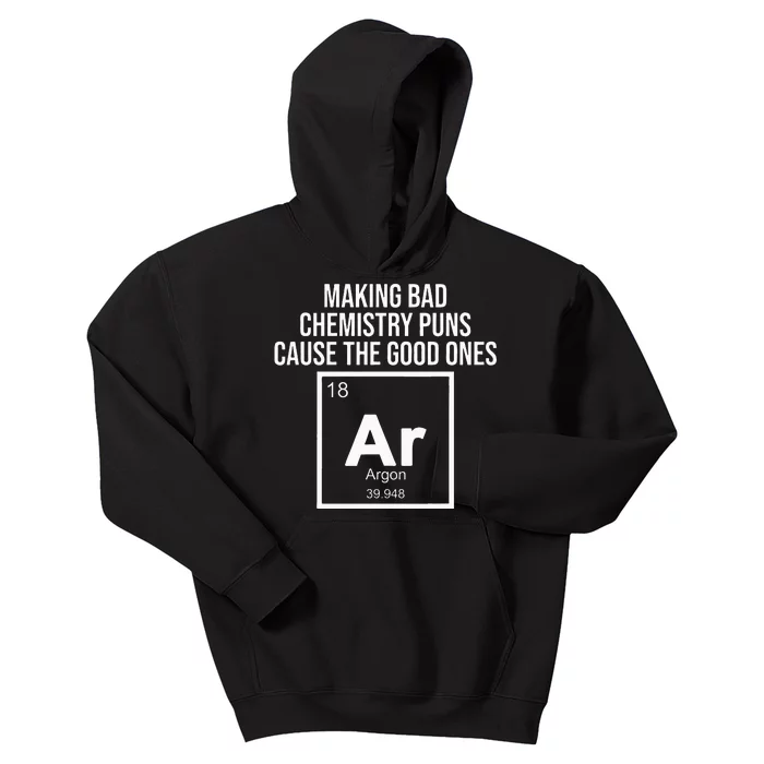 Funny Chemistry the good ones Argon pun Chemist Kids Hoodie