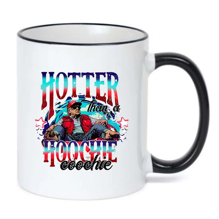 Funny Cute Trump Hotter Than A Hoochie Coochie Black Color Changing Mug