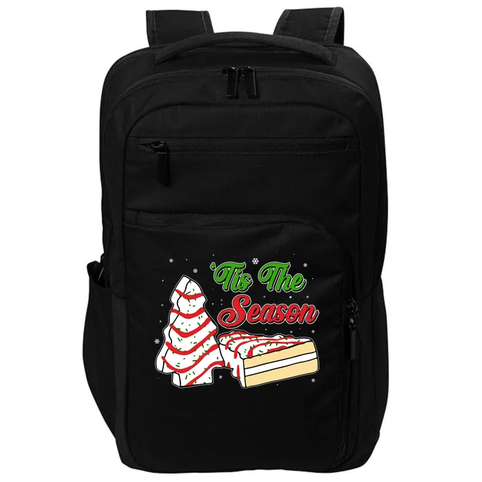 Funny Christmas Tis The Season Tree Cakes Impact Tech Backpack