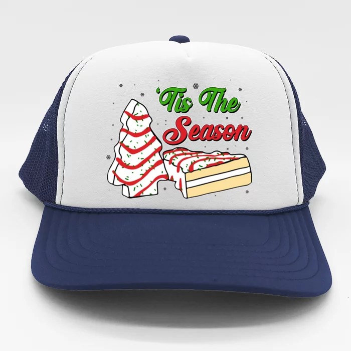 Funny Christmas Tis The Season Tree Cakes Trucker Hat