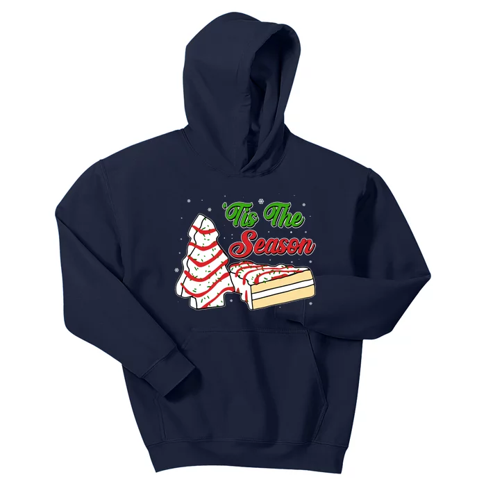 Funny Christmas Tis The Season Tree Cakes Kids Hoodie