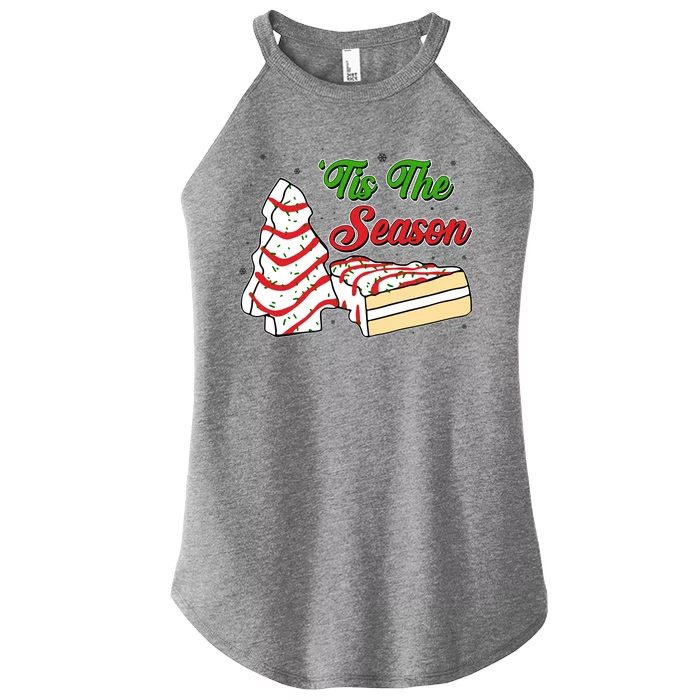 Funny Christmas Tis The Season Tree Cakes Women’s Perfect Tri Rocker Tank